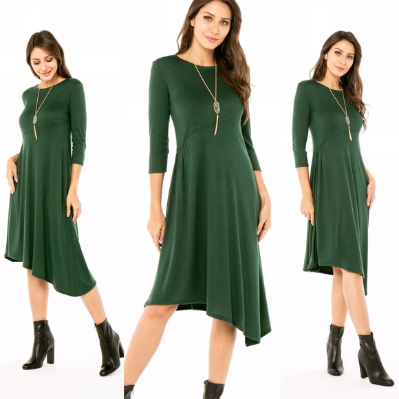 CLEARANCE🎉🎊 NWT Asymmetrical Dress MADE IN USA - Picture 4 of 7